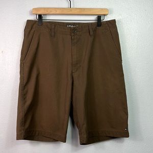 Quiksilver Brown Flat Front Shorts 32